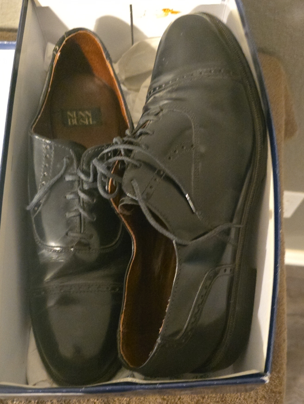 Nunn Bush Men's Black Leather Oxford Shoes